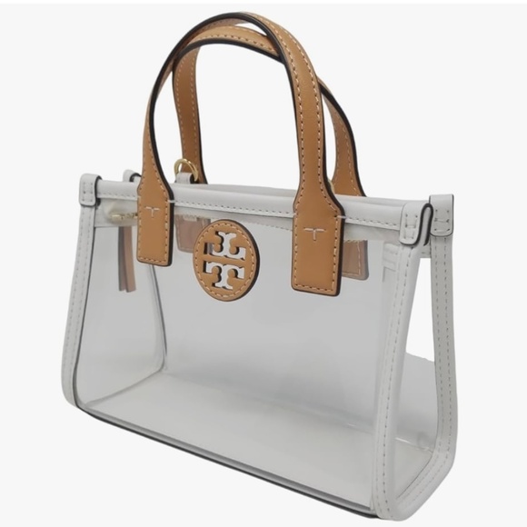 Tory Burch Clear Mini Ella Tote with leather trim - Picture 2 of 4